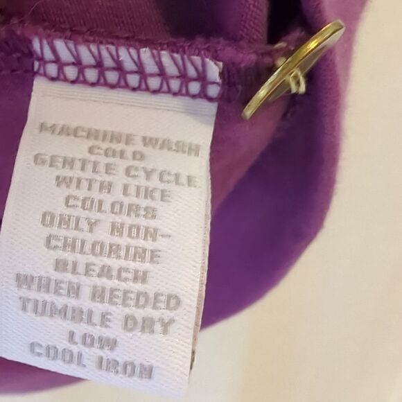 Charter Club Athletic Wear Cotton Purple Knit Jacket 1X - Picture 6 of 7